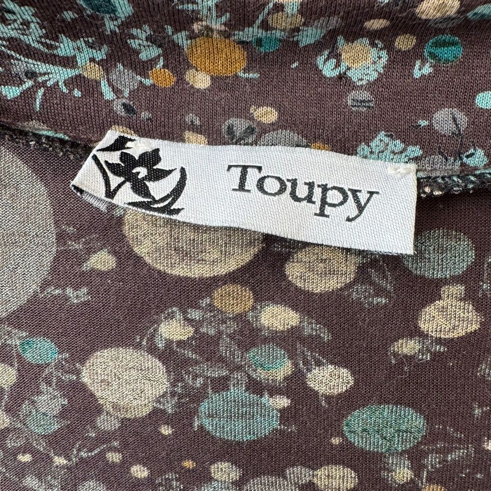 Toupy France Vintage Floral Polka Dotted 'Erica' Blouse Size Medium - Picture 5 of 5